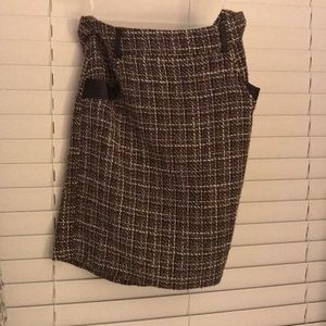 Brown gingham skirt